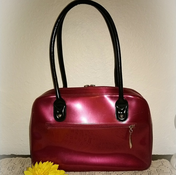 Beijo By Susan Hadley Maroon Satchel Bag - Picture 3 of 6